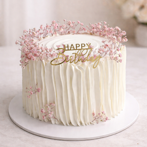 flower happy birthday cake