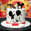white Mickey Mouse cake
