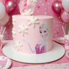 pink white Elsa cake