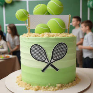 tennis theme cake