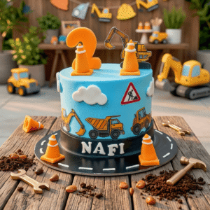 JVC construction theme cake