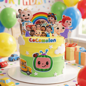 cocomelon star clouds cake