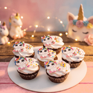 colorful unicorn cupcakes