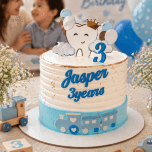 first tooth train cake