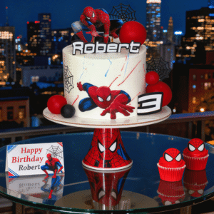 spiderman web cake