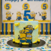 vibrant minion cake
