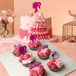 barbie doll theme cake