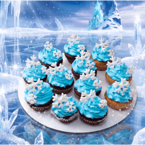 frozen blue cupcakes