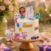gabbys dollhouse rainbow cake