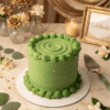 green vintage cake