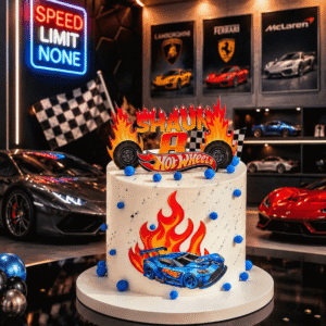 hot wheels flame cake