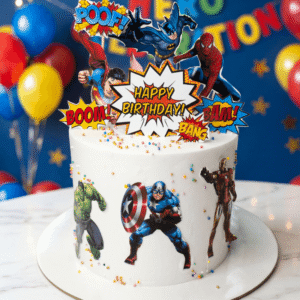 marvel dc avengers cake