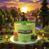 minecraft blocks cake