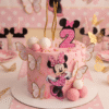 mini mouse pink butterfly cake