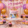 princess crown topped cake
