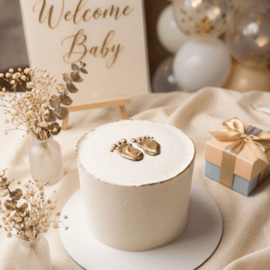 welcome baby foot cake