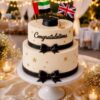 2 tier graduation cake