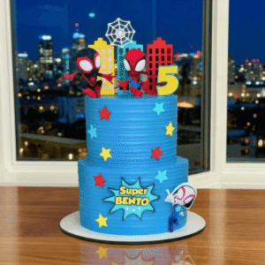 2 tier super bento web cake