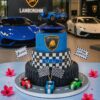3 layers lamborghini cake