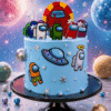 among us light blue cake