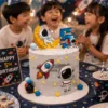 astronaut kids birthday cake