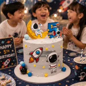 astronaut kids birthday cake