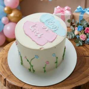 baby shower gender reveal cake