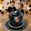 black porsche cake