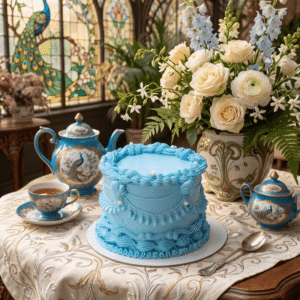 blue vintage cake