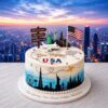 bon voyage USA flight cake