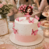 girl doll butterfly cake