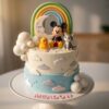 mickey mouse rainbow cake