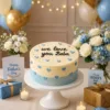 minimal hearts father cake