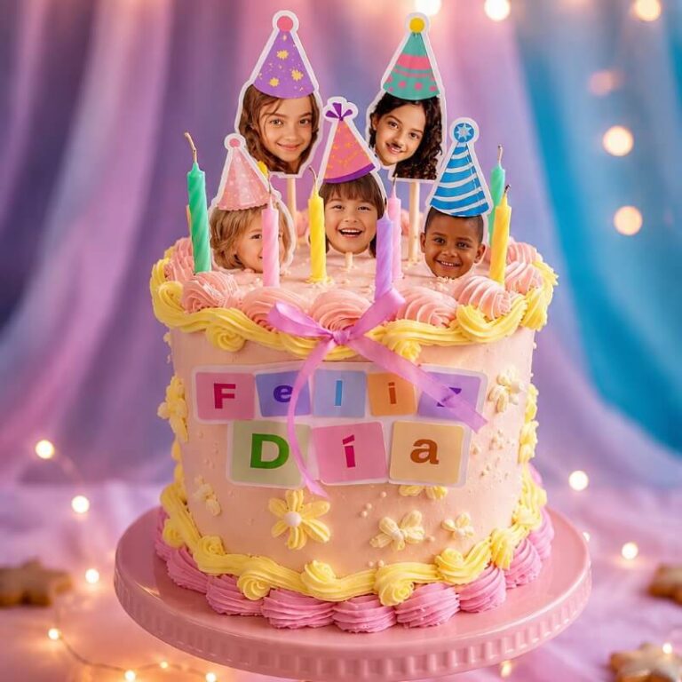 party hats kids cake