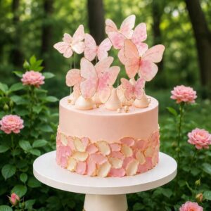 petals decor butterfly cake