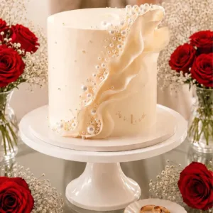single tier luxury wedding cake