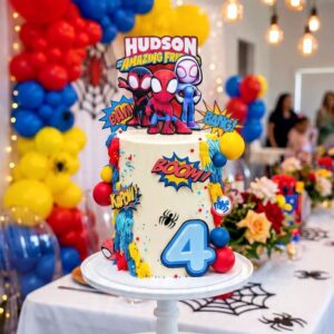 spiderman friends cake