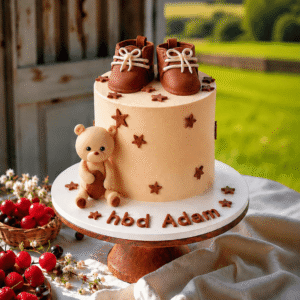 teddy stars shoe cake