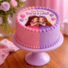twin girls birthday cake