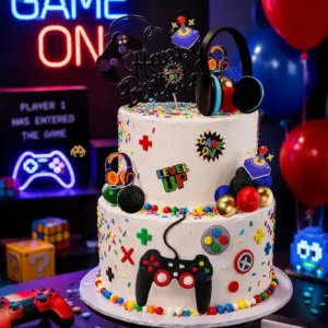 2 tier gamer controller cake