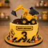 JCB construction cake