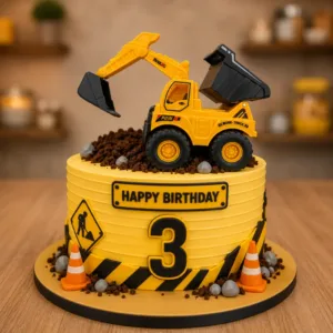 JCB construction cake
