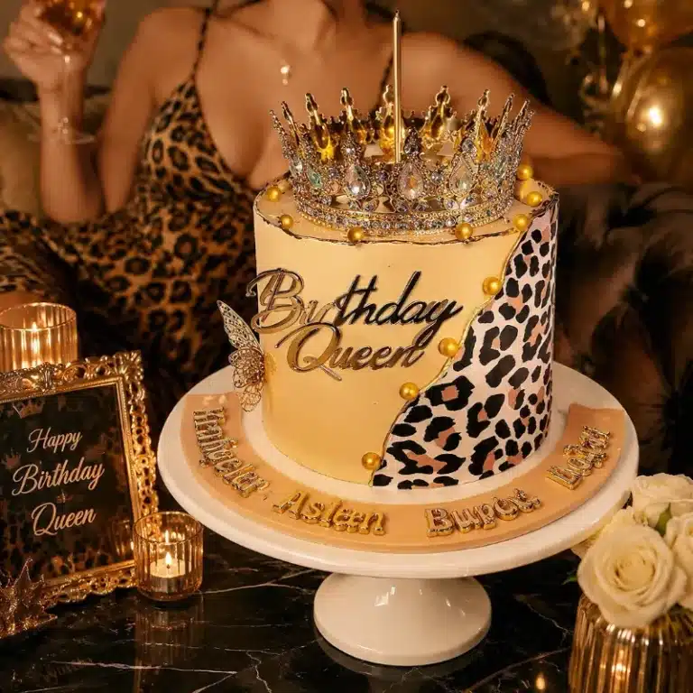 birthday queen crown cake