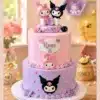 2 tier kuromi melody cake