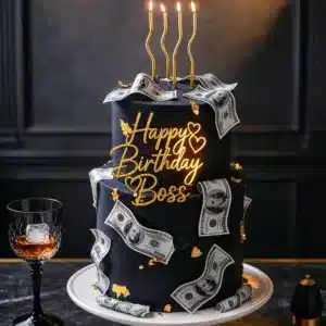 2 tier money dollar cake