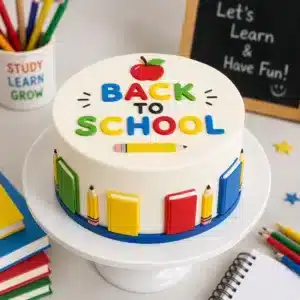 back to school kids cake