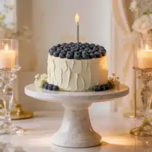 blueberry birthday cake