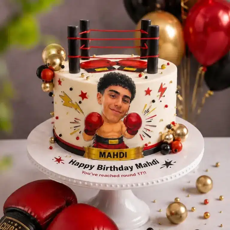 boxing ring photo cake