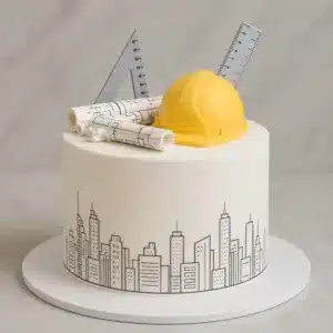 civil engineer blueprint cake