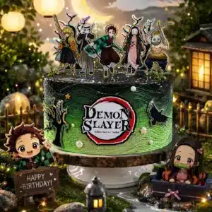 demon slayer anime birthday cake